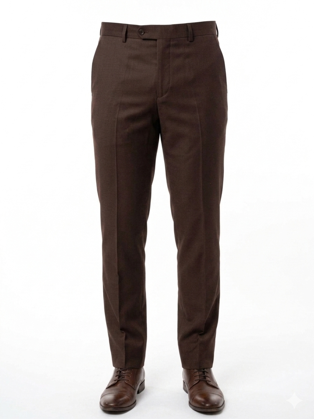 Men's Brown Dress Pants - Modern Slim Taper